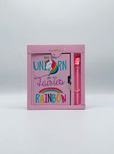 Unicorn Fairies Rainbow Notebook Set – Creative Journal & Pen for Girls